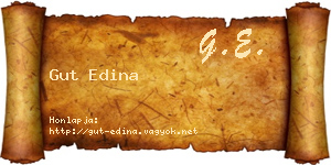 Gut Edina névjegykártya